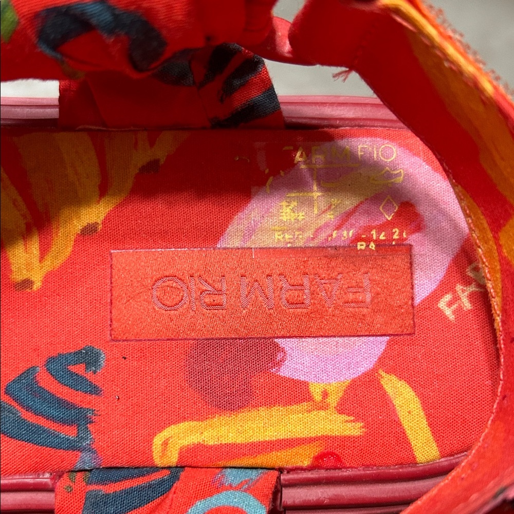 FARM Rio Red Multi-Color Knotted Platform Sandals - Picture 7 of 10